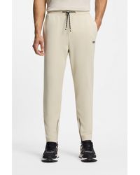 BOSS - Active Stretch-Gabardine Tracksuit Bottoms With Zipped Hems - Lyst