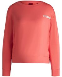 HUGO - Relaxed-Fit Pyjama-Top Aus Stretch-Jersey Mit Logo-Print - Lyst