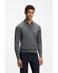 BOSS - Regular-Fit Knit Polo - Lyst