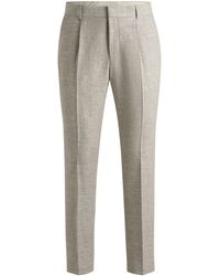 BOSS - Business-Hose Aus Filigran Gemustertem Stretch-Gewebe - Lyst