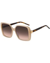 BOSS - Transparent-Nude Sunglasses With Double B Monogram - Lyst