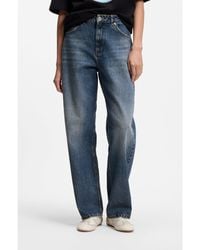 HUGO - Loose-Fit Wide-Leg Jeans - Lyst