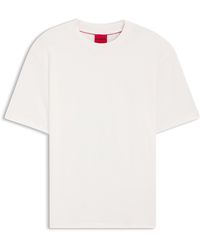 HUGO - Relaxed-Fit T-Shirt Van Katoen Met Logoprint - Lyst