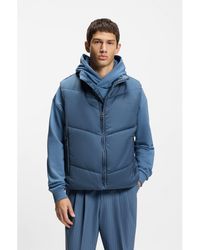 HUGO - Water-Repellent Gilet With Tonal Logo - Lyst