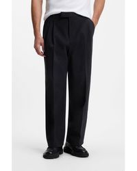 BOSS - Relaxed-Fit Formal Trousers - Lyst