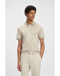 BOSS - Stretch-Cotton Slim-Fit Polo Shirt With Logo Patch - Lyst