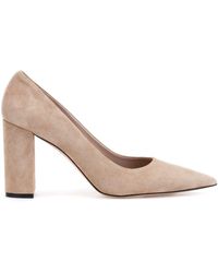 BOSS by HUGO BOSS Italian-suede Court Shoes With Pointed Toe - Natural