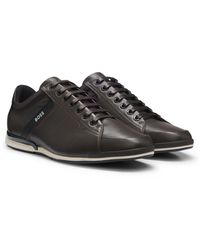BOSS - Leather Trainers With Odour-Control Lining - Lyst