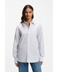 BOSS - Relaxed-Fit Blouse - Lyst