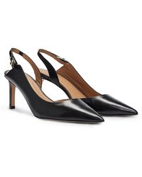 BOSS - Slingback Pumps In Nappa Leather - Lyst