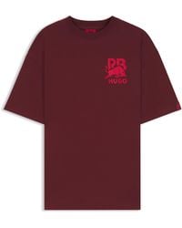 HUGO - X Rb Katoenen T-Shirt Met Logo En Stiergraphic - Lyst