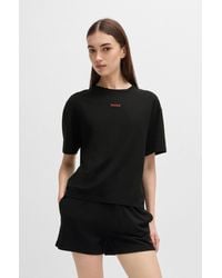 HUGO - Relaxed-fit T-shirt With Silicone-printed Logo - Lyst