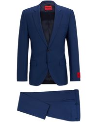 HUGO - Slim-Fit Anzug aus funktionalem Stretch-Woll-Mix - Lyst