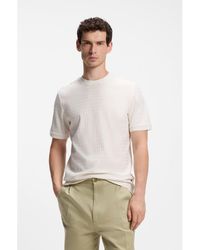 BOSS - Geometric-Jacquard T-Shirt - Lyst