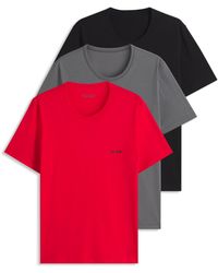 HUGO - Three-Pack Cotton T-Shirts - Lyst