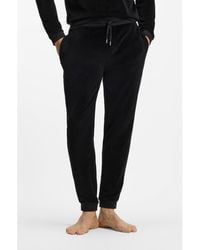 BOSS - Cotton-Blend Tracksuit Bottoms With Embroidered Logo - Lyst