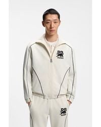 HUGO - X Rb Zip-Up Jacket With Bull Motif - Lyst