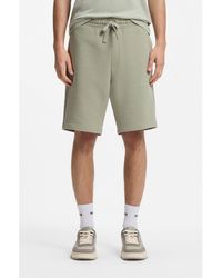 HUGO - Cotton-Terry Shorts With Logo Print - Lyst