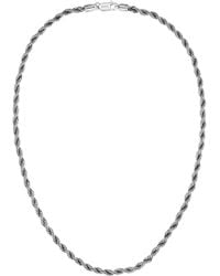 BOSS - Tone Necklace With Rope-Style Chain - Lyst