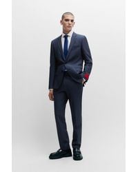 HUGO - Slim-fit Suit In Stretch Twill - Lyst