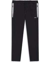 BOSS - Pantalones De Punto De Algodón Con Cordón En La Cintura - Lyst