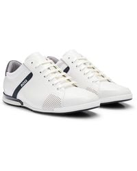 BOSS - Leather Trainers With Odour-Control Lining - Lyst