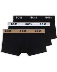 BOSS - Three-Pack Stretch-Cotton Trunks - Lyst