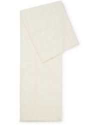 BOSS by HUGO BOSS - Square Scarf In Silk And Wool With Logo Details - Lyst