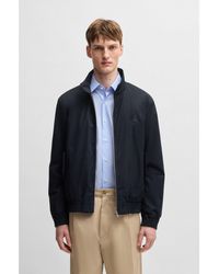 BOSS - Cotton-Blend Jacket With Double B Monogram - Lyst