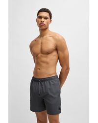 BOSS - Cargo-Pocket Swim Shorts With Logo Badge - Lyst