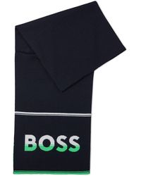 Homme Accessoires Écharpes et foulards Carré de poche en pur lin avec ourlet confectionné à la main BOSS by HUGO BOSS pour homme en coloris Blanc 