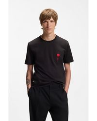 HUGO - Cotton T-Shirt With Logo Artwork - Lyst