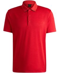 BOSS - Schnell Trocknendes Poloshirt Aus Stretch-Jersey Mit Logo-Detail - Lyst