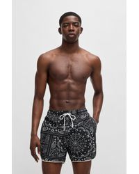 HUGO - Black Men's Swim Shorts Size M - Lyst