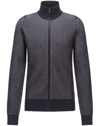 hugo boss zip up cardigan