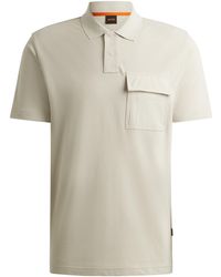 BOSS - Relaxed-fit Cotton-piqué Polo Shirt With Tonal Pocket - Lyst