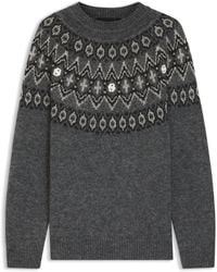 BOSS - Relaxed-Fit Gebreide Trui Met Fair Isle-Patroon - Lyst
