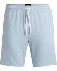 BOSS - Shorts aus Stretch-Baumwolle mit mittlerer Bundhöhe und Logo-Stickerei - Lyst