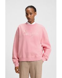 HUGO - Cotton-Terry Sweatshirt With Creative Artwork - Lyst