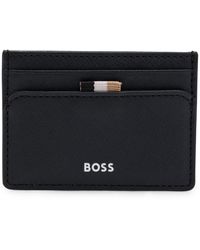 BOSS - Card Holder With Signature Stripe And Logo Detail - Lyst