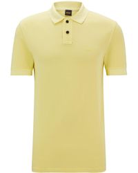 BOSS - Poloshirt aus Baumwoll-Piqué mit Logo-Print - Lyst