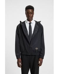 HUGO - Hooded Windbreaker Jacket With Mesh Lining - Lyst