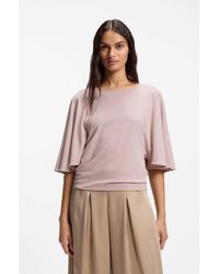BOSS - Loose-Fit Cupro T-Shirt With Raglan Sleeves - Lyst