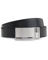 BOSS - Reversible Italian-Leather Belt With Two Buckles - Lyst
