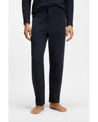 BOSS - Cotton-Blend Pyjama Bottoms With Embroidered Logo - Lyst