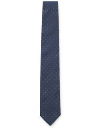 BOSS - Silk-Blend Tie With Micro Pattern - Lyst