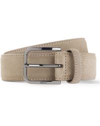 BOSS - Leather Business Belt With Polished Gunmetal Buckle - Lyst