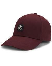 HUGO - Cotton-Twill Cap With Stacked Logo - Lyst