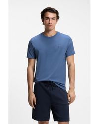 BOSS - Cotton-Jersey T-Shirt With Logo Patch - Lyst
