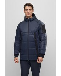 BOSS - Regular-fit Jacket With Branded Sleeve Pocket - Lyst
